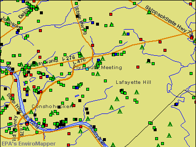 Plymouth Meeting, Pennsylvania environmental map by EPA