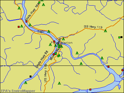 Point Marion, Pennsylvania environmental map by EPA