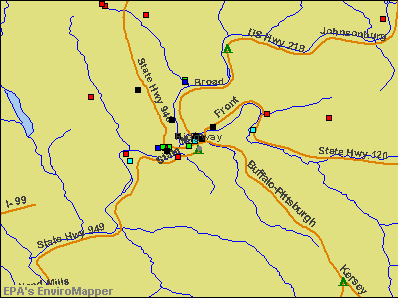 Ridgway, Pennsylvania environmental map by EPA