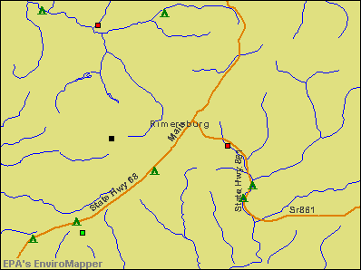 Rimersburg, Pennsylvania environmental map by EPA