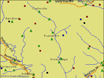 Russellton, Pennsylvania environmental map by EPA