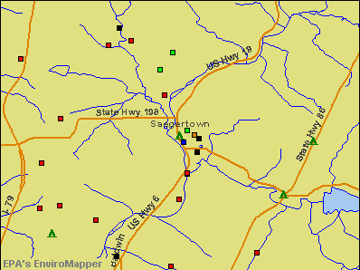 Saegertown, Pennsylvania environmental map by EPA