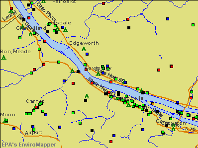 Sewickley, Pennsylvania environmental map by EPA