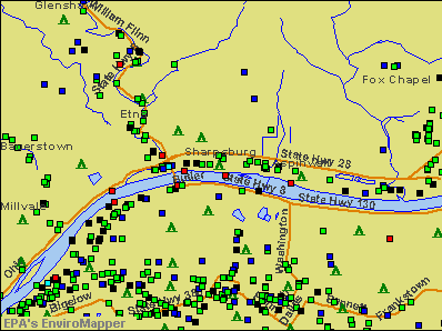 Sharpsburg, Pennsylvania environmental map by EPA