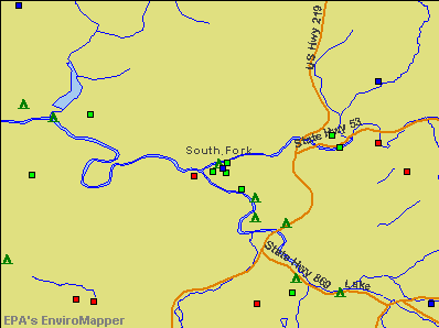 South Fork, Pennsylvania environmental map by EPA