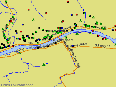 South Williamsport, Pennsylvania environmental map by EPA