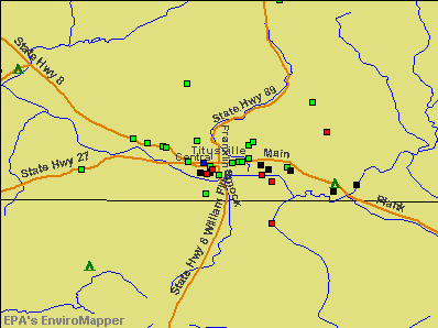 Titusville, Pennsylvania environmental map by EPA