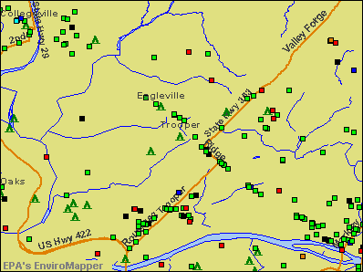 Trooper, Pennsylvania environmental map by EPA