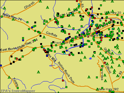 West York, Pennsylvania environmental map by EPA
