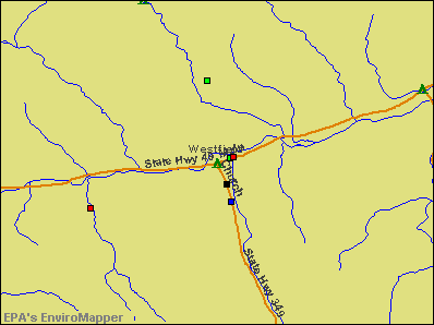 Westfield, Pennsylvania environmental map by EPA