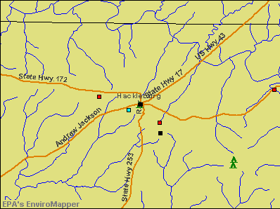 Hackleburg, Alabama environmental map by EPA