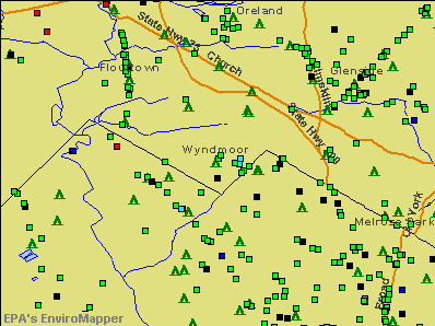 Wyndmoor, Pennsylvania environmental map by EPA