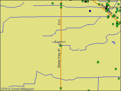 Easton, California environmental map by EPA