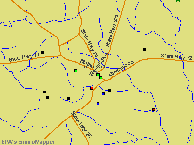 Abbeville, South Carolina environmental map by EPA