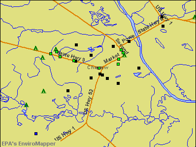 Cheraw, South Carolina environmental map by EPA
