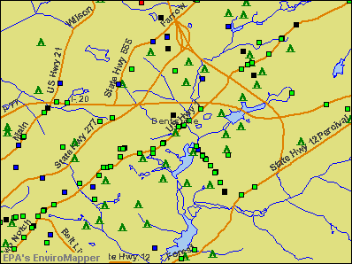 Dentsville, South Carolina environmental map by EPA