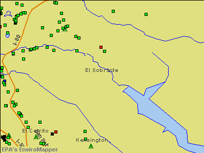 El Sobrante, California environmental map by EPA