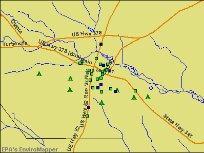 Lake City, South Carolina environmental map by EPA