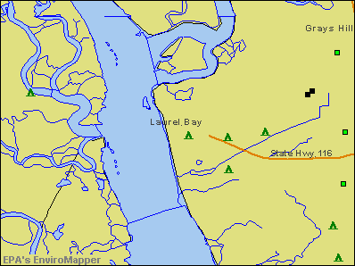 Laurel Bay, South Carolina environmental map by EPA