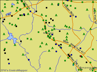 Mauldin, South Carolina environmental map by EPA