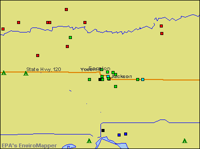 Escalon, California environmental map by EPA