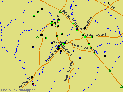 Newberry, South Carolina environmental map by EPA