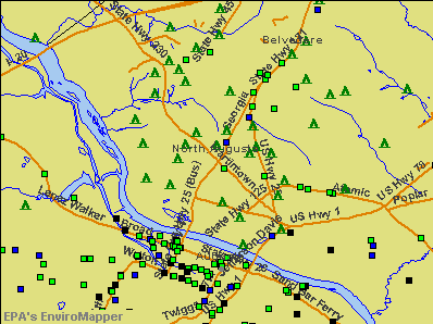 North Augusta, South Carolina environmental map by EPA