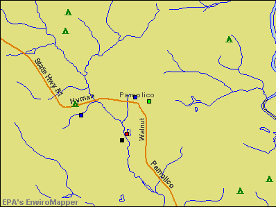 Pamplico, South Carolina environmental map by EPA