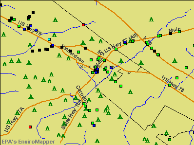 Summerville, South Carolina environmental map by EPA