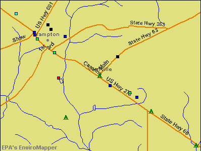 Varnville, South Carolina environmental map by EPA