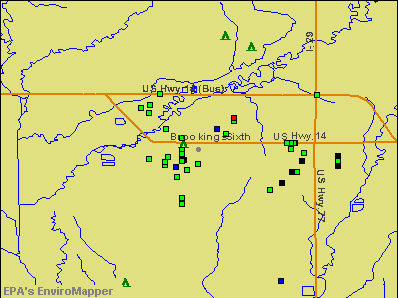 Brookings, South Dakota environmental map by EPA