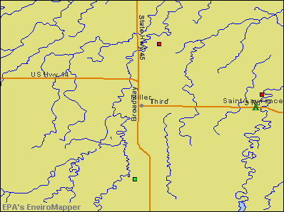 Miller, South Dakota environmental map by EPA