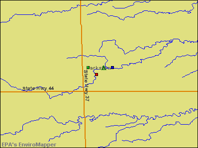 Parkston, South Dakota environmental map by EPA