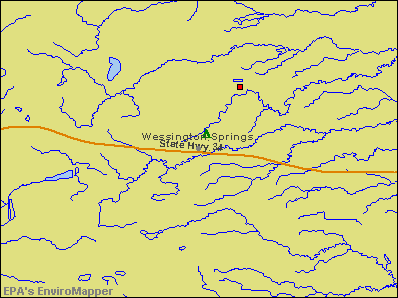 Wessington Springs, South Dakota environmental map by EPA