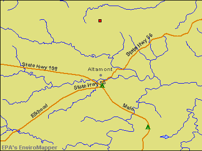 Altamont, Tennessee environmental map by EPA