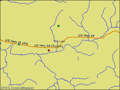 Cowan, Tennessee environmental map by EPA