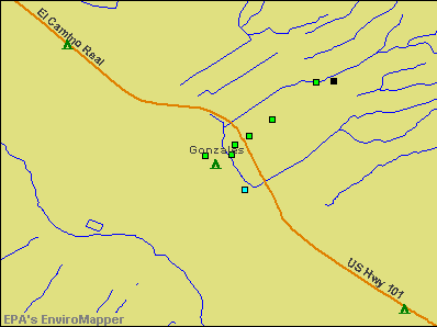 Gonzales, California environmental map by EPA