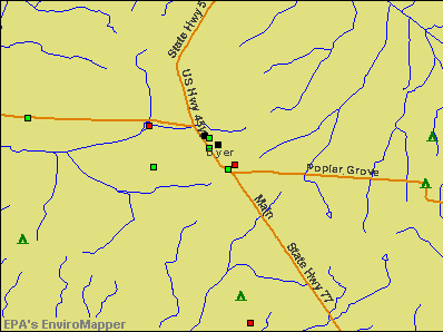 Dyer, Tennessee environmental map by EPA