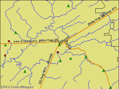 Englewood, Tennessee environmental map by EPA