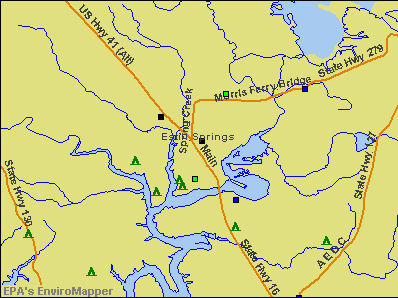 Estill Springs, Tennessee environmental map by EPA