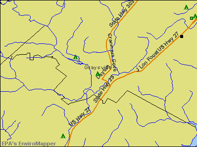 Graysville, Tennessee environmental map by EPA