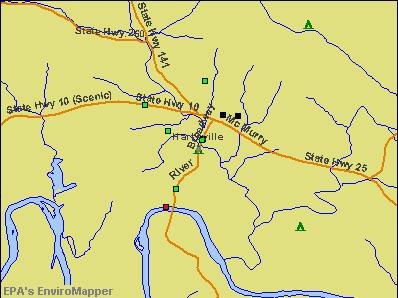 Hartsville, Tennessee environmental map by EPA