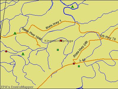 Kingston Springs, Tennessee environmental map by EPA