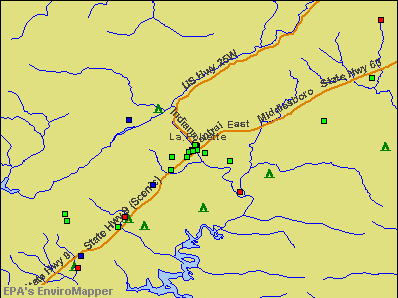 La Follette, Tennessee environmental map by EPA