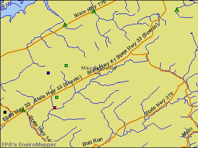 Maynardville, Tennessee environmental map by EPA