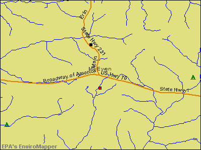 McEwen, Tennessee environmental map by EPA