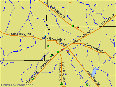 McKenzie, Tennessee environmental map by EPA