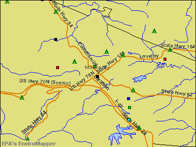 Monterey, Tennessee environmental map by EPA