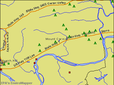 Mount Carmel, Tennessee environmental map by EPA