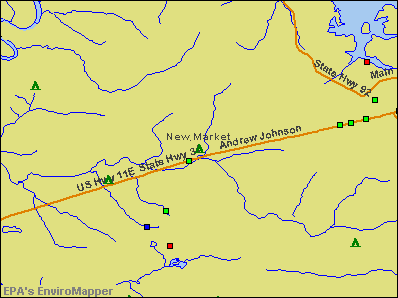 New Market, Tennessee environmental map by EPA